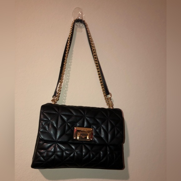 Aldo Bags Nwot Aldo Black Gold Crossbody Handbag Poshmark